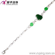 Xuping Rhodium Color with Stone Fashion Bracelet (73528)